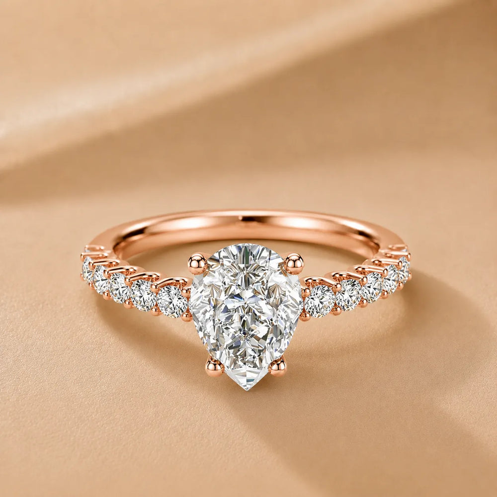 Elegant Solitaire Ring with Accent Stone