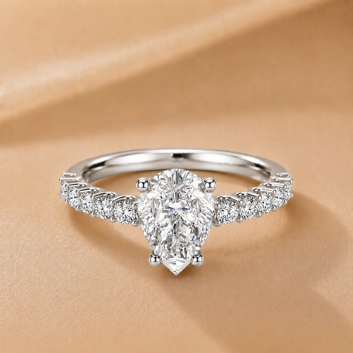 Elegant Solitaire Ring with Accent Stone