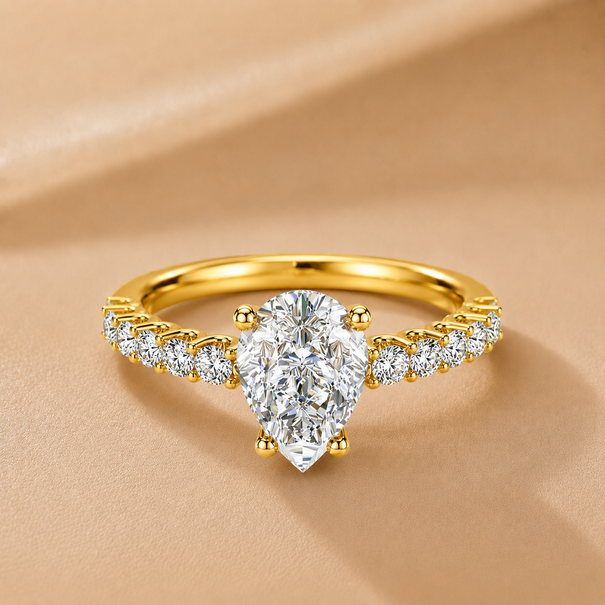 Elegant Solitaire Ring with Accent Stone