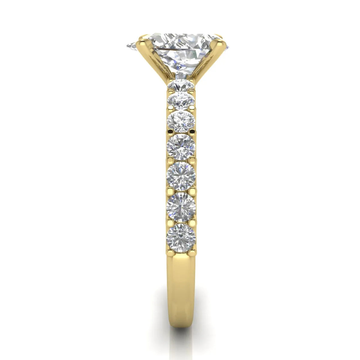 Elegant Solitaire Ring with Accent Stone