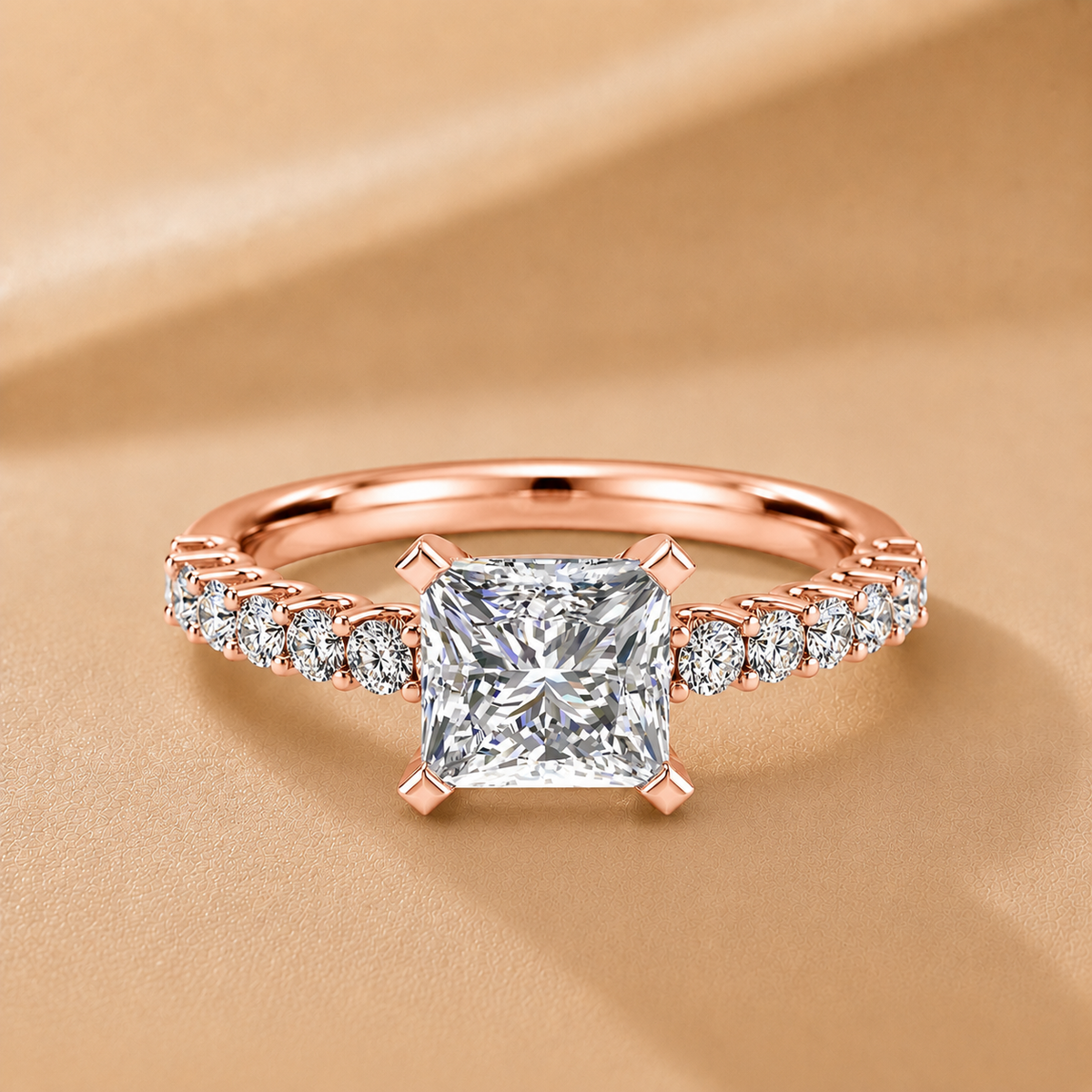 Elegant Solitaire Ring with Accent Stone