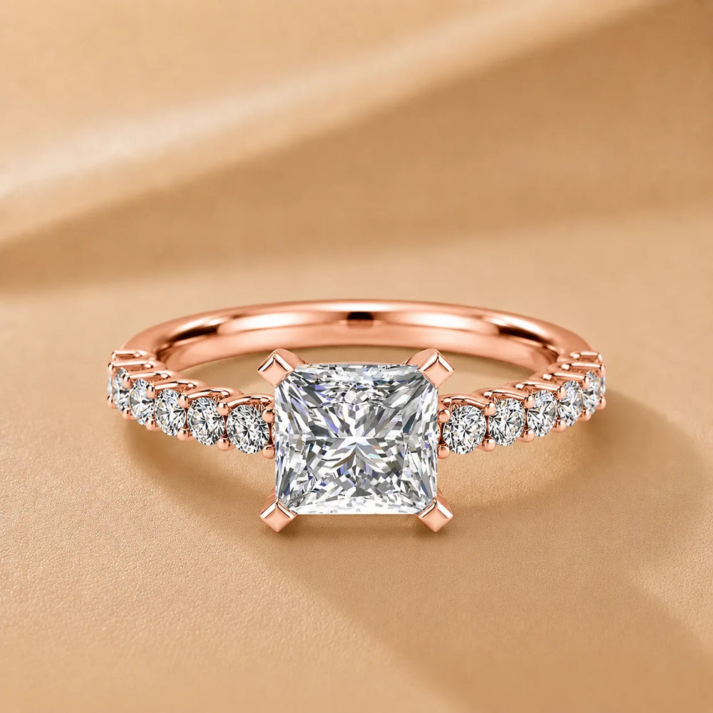 Elegant Solitaire Ring with Accent Stone