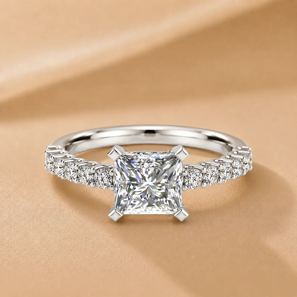 Elegant Solitaire Ring with Accent Stone