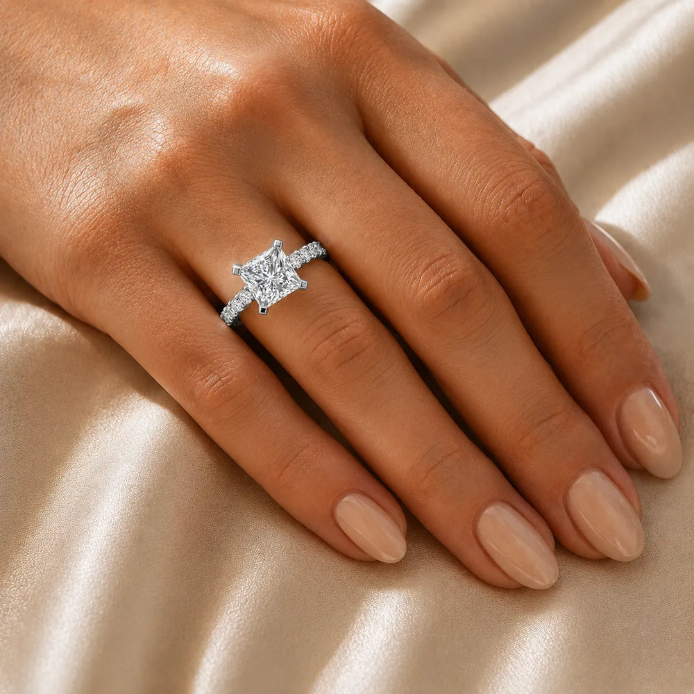 Elegant Solitaire Ring with Accent Stone