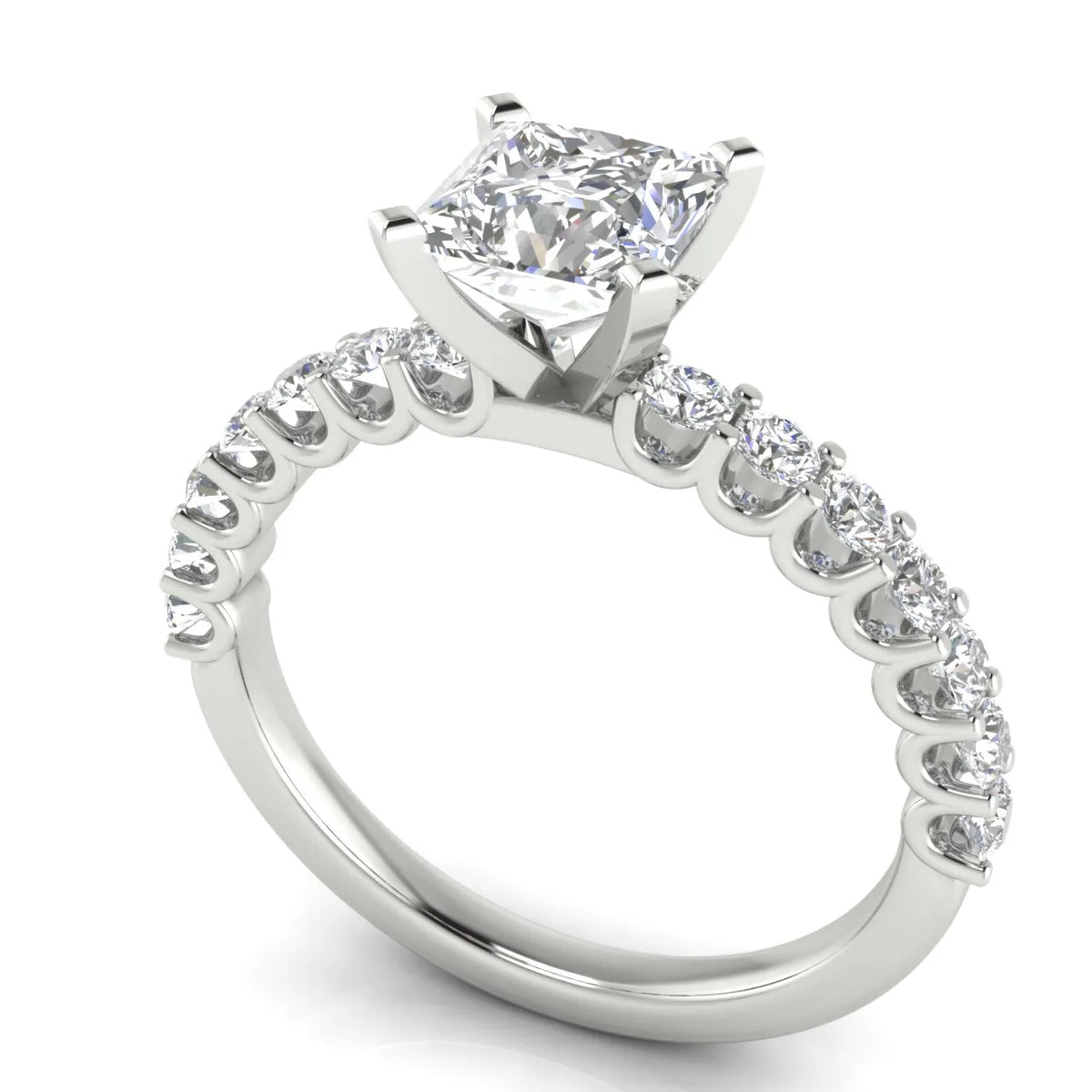 Elegant Solitaire Ring with Accent Stone