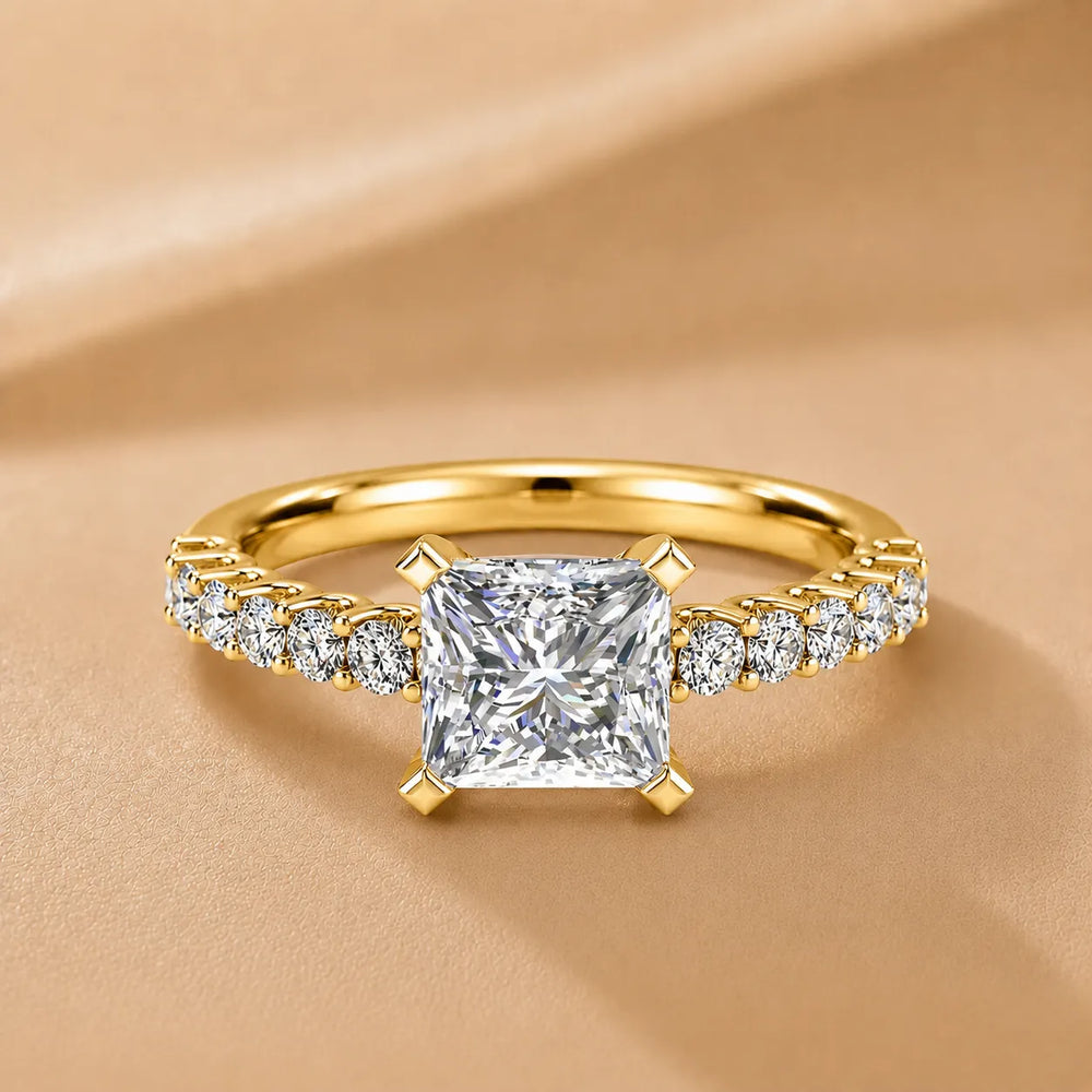 Elegant Solitaire Ring with Accent Stone