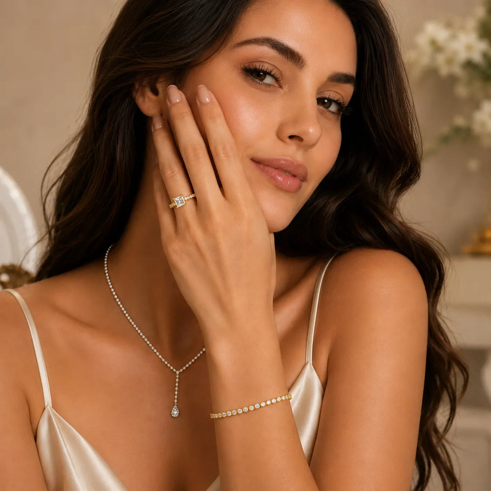 Elegant Solitaire Ring with Accent Stone