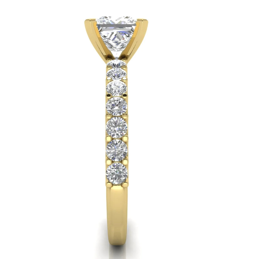 Elegant Solitaire Ring with Accent Stone