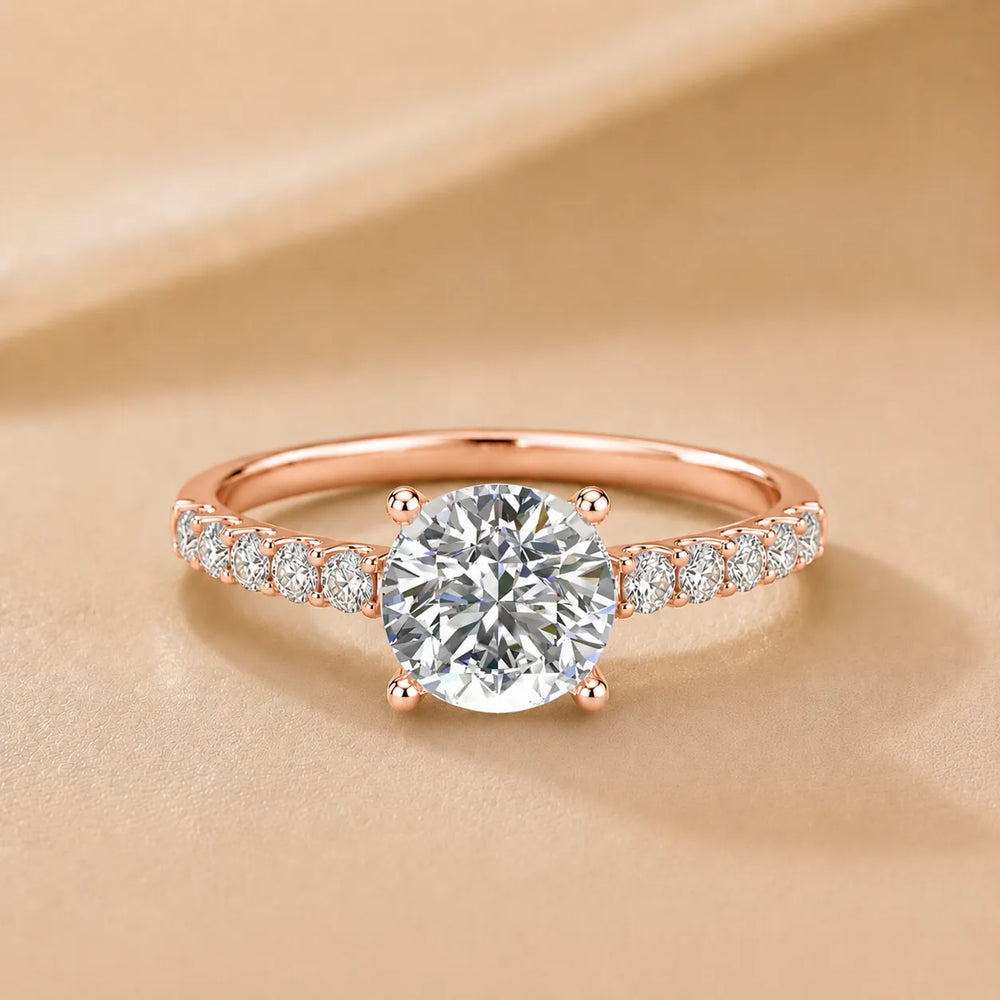 Elegant Solitaire Ring with Accent Stone