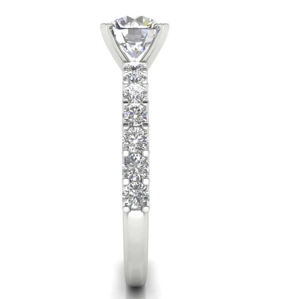 Elegant Solitaire Ring with Accent Stone