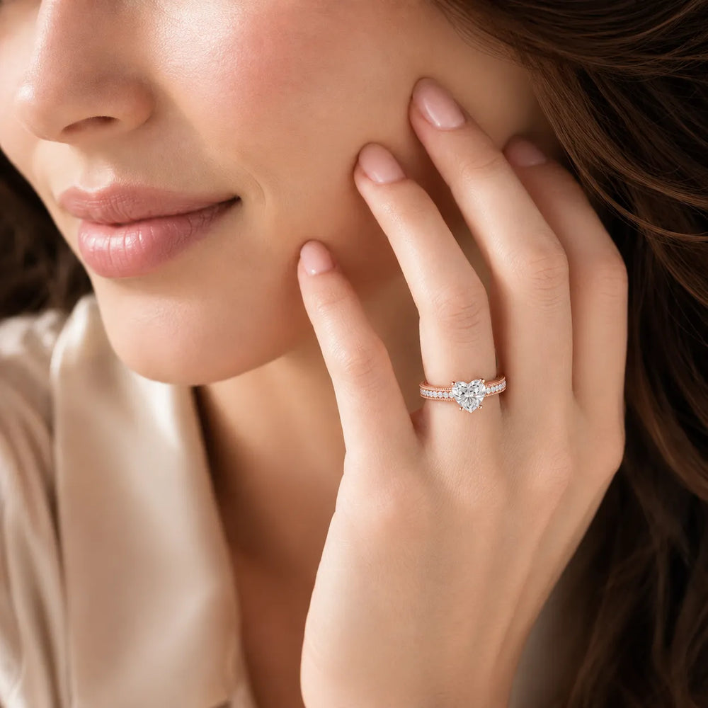 Vintage-Inspired Solitaire Ring with Accent Stones