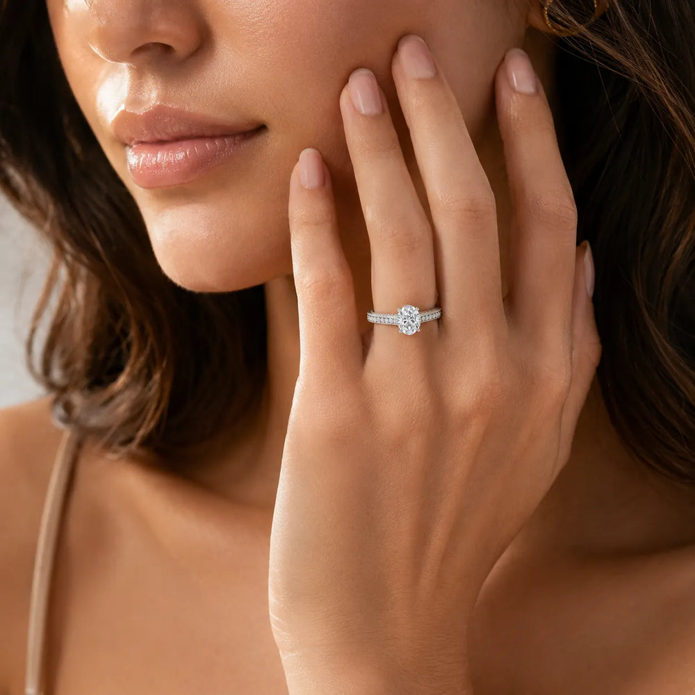 Vintage-Inspired Solitaire Ring with Accent Stones