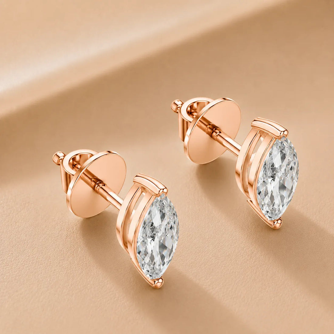 The Royal Marquise Studs earring – Round (925 Sterling Silver)