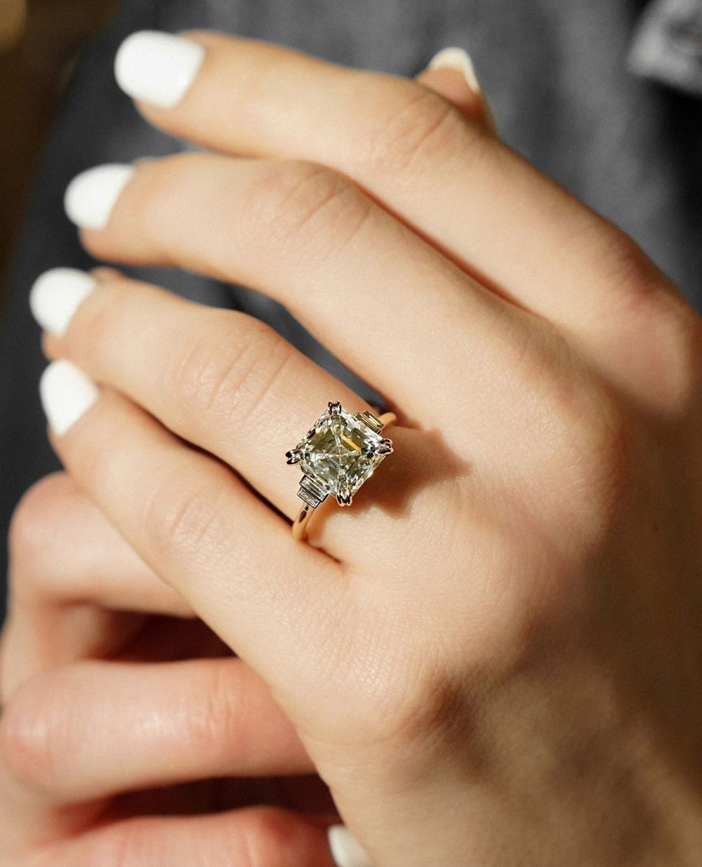 Asscher Cut Labgrown Engagement Ring