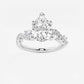 Bella 1 1/8 ctw Pear Lab Grown Diamond Marquise Vine Engagement Ring