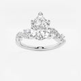 Bella 1 1/8 ctw Pear Lab Grown Diamond Marquise Vine Engagement Ring