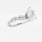 Bella 1 1/8 ctw Pear Lab Grown Diamond Marquise Vine Engagement Ring