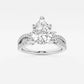 Eloise 2 1/2 ctw Pear Lab Grown Diamond Petite Bow Engagement Ring