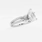 Eloise 2 1/2 ctw Pear Lab Grown Diamond Petite Bow Engagement Ring