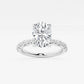 Eleanor 2 1/2 ctw Oval Lab Grown Diamond Station Engagement Ring