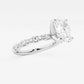 Eleanor 2 1/2 ctw Oval Lab Grown Diamond Station Engagement Ring