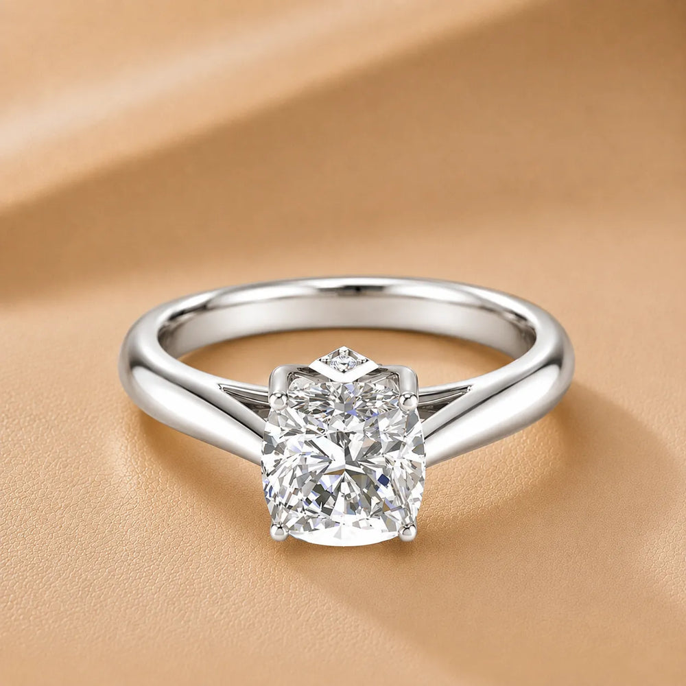 Elegant Solitaire Ring with Tapered