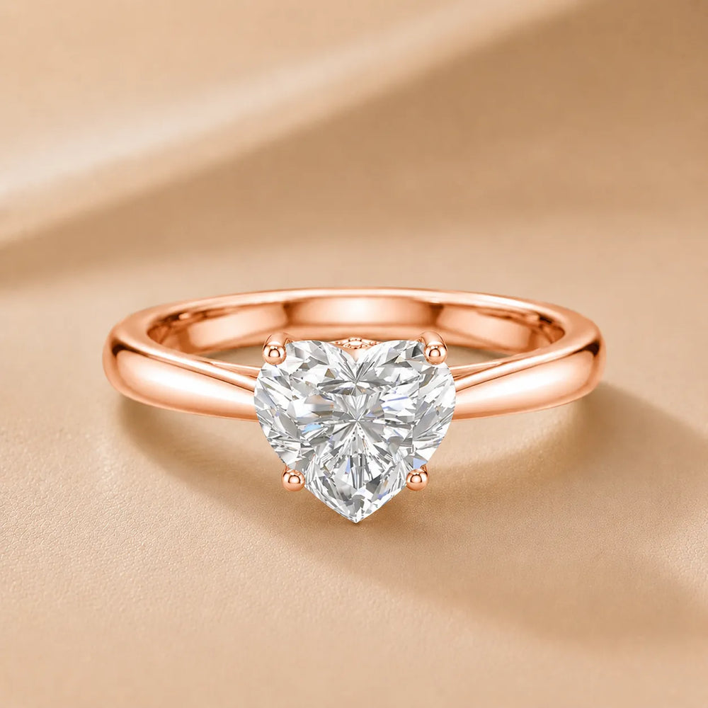 Elegant Solitaire Ring with Tapered