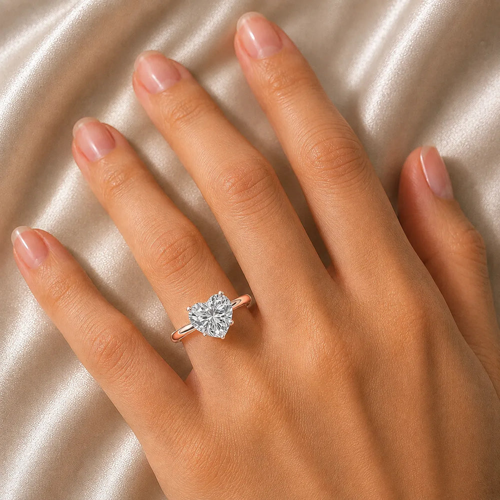 Elegant Solitaire Ring with Tapered