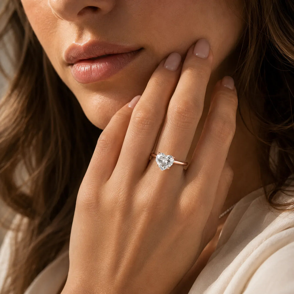 Elegant Solitaire Ring with Tapered