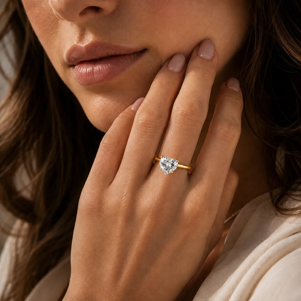 Elegant Solitaire Ring with Tapered