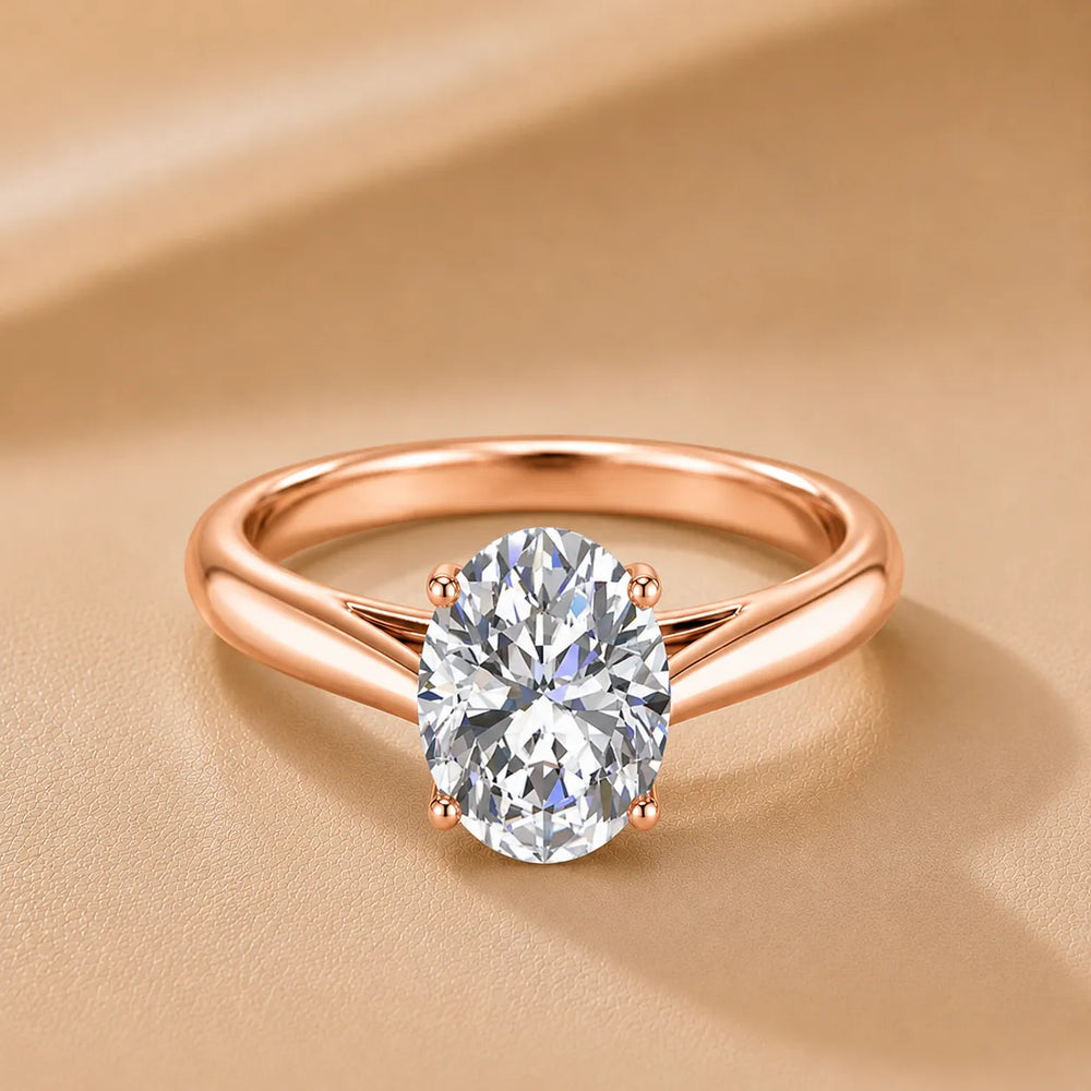 Elegant Solitaire Ring with Tapered