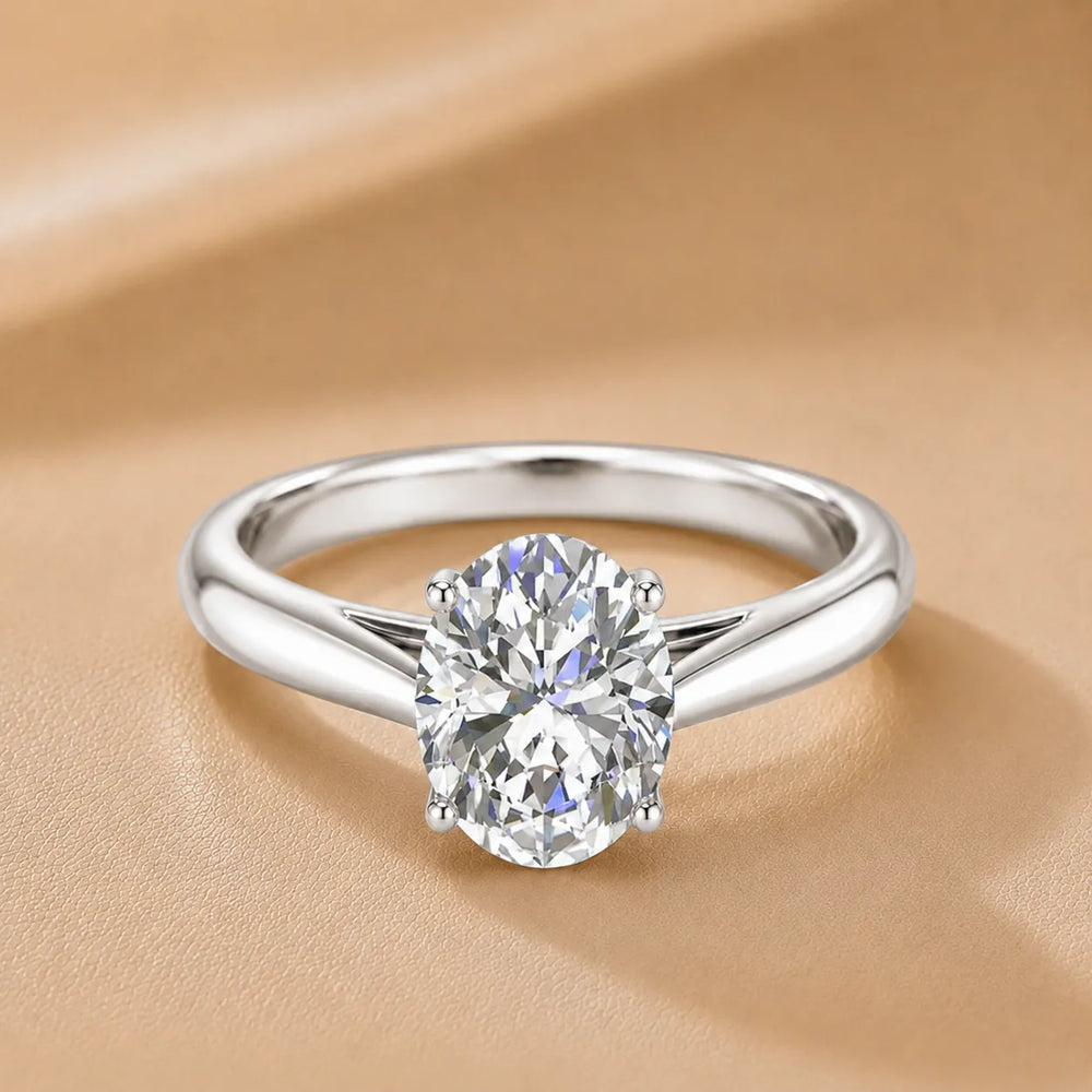Elegant Solitaire Ring with Tapered
