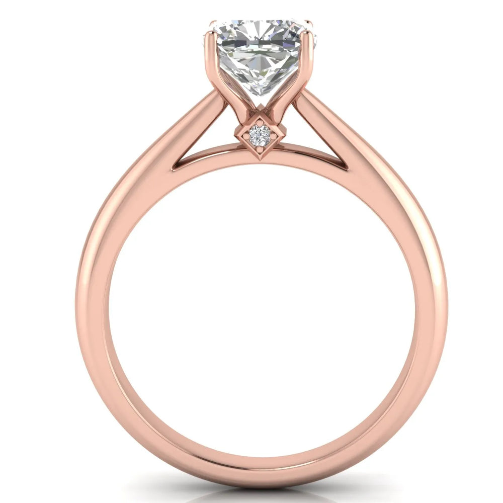 Elegant Solitaire Ring with Tapered
