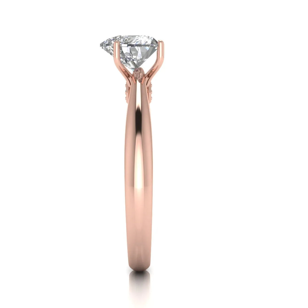 Elegant Solitaire Ring with Tapered
