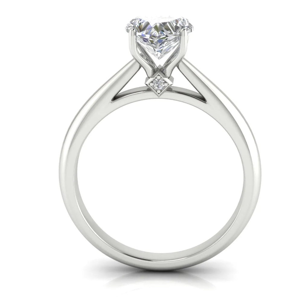 Elegant Solitaire Ring with Tapered