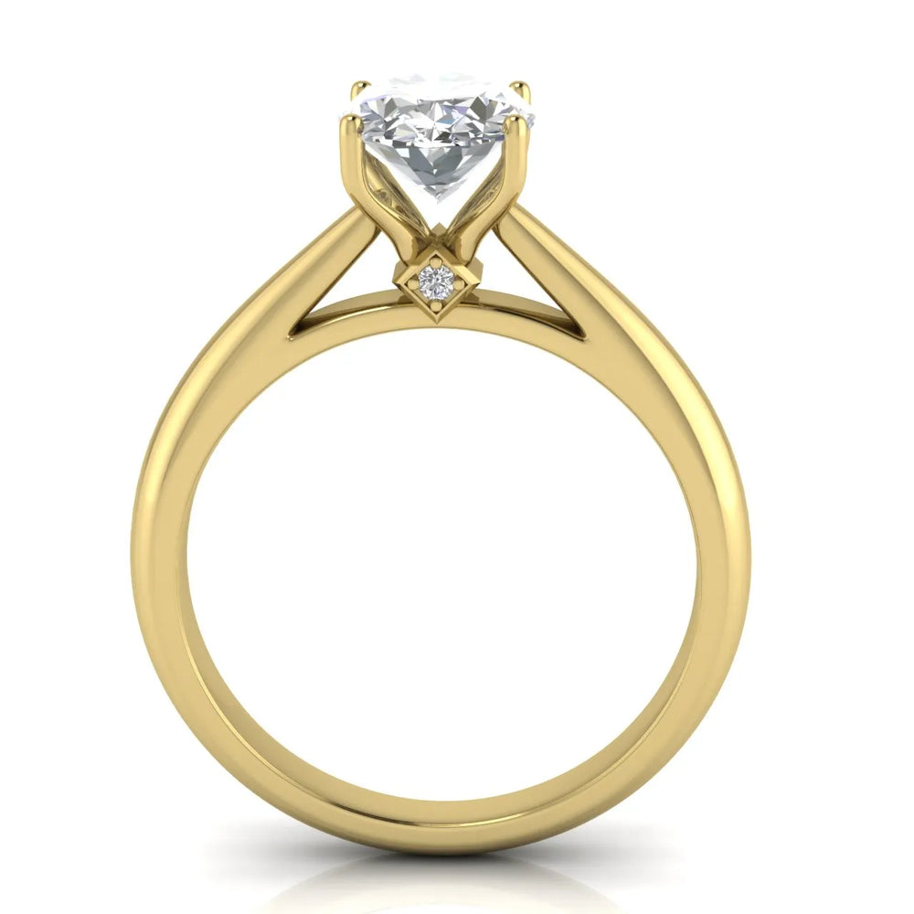 Elegant Solitaire Ring with Tapered