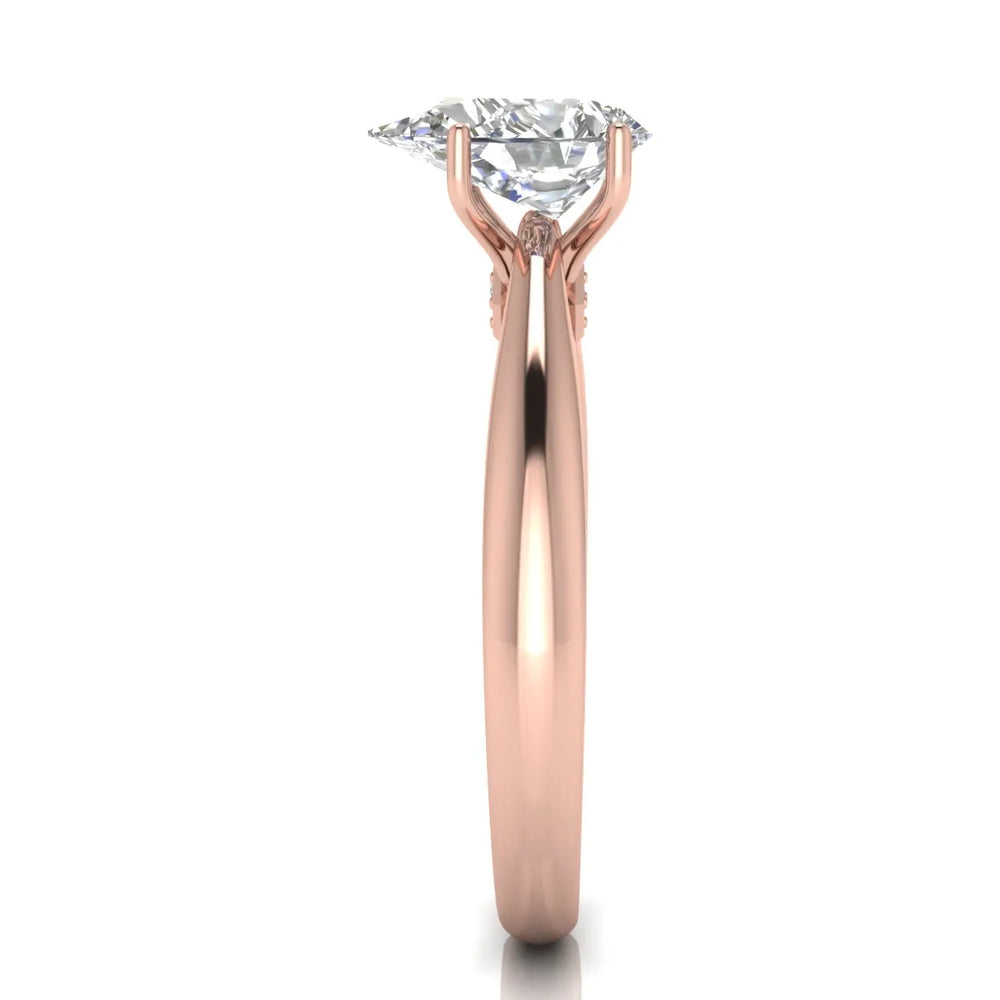Elegant Solitaire Ring with Tapered