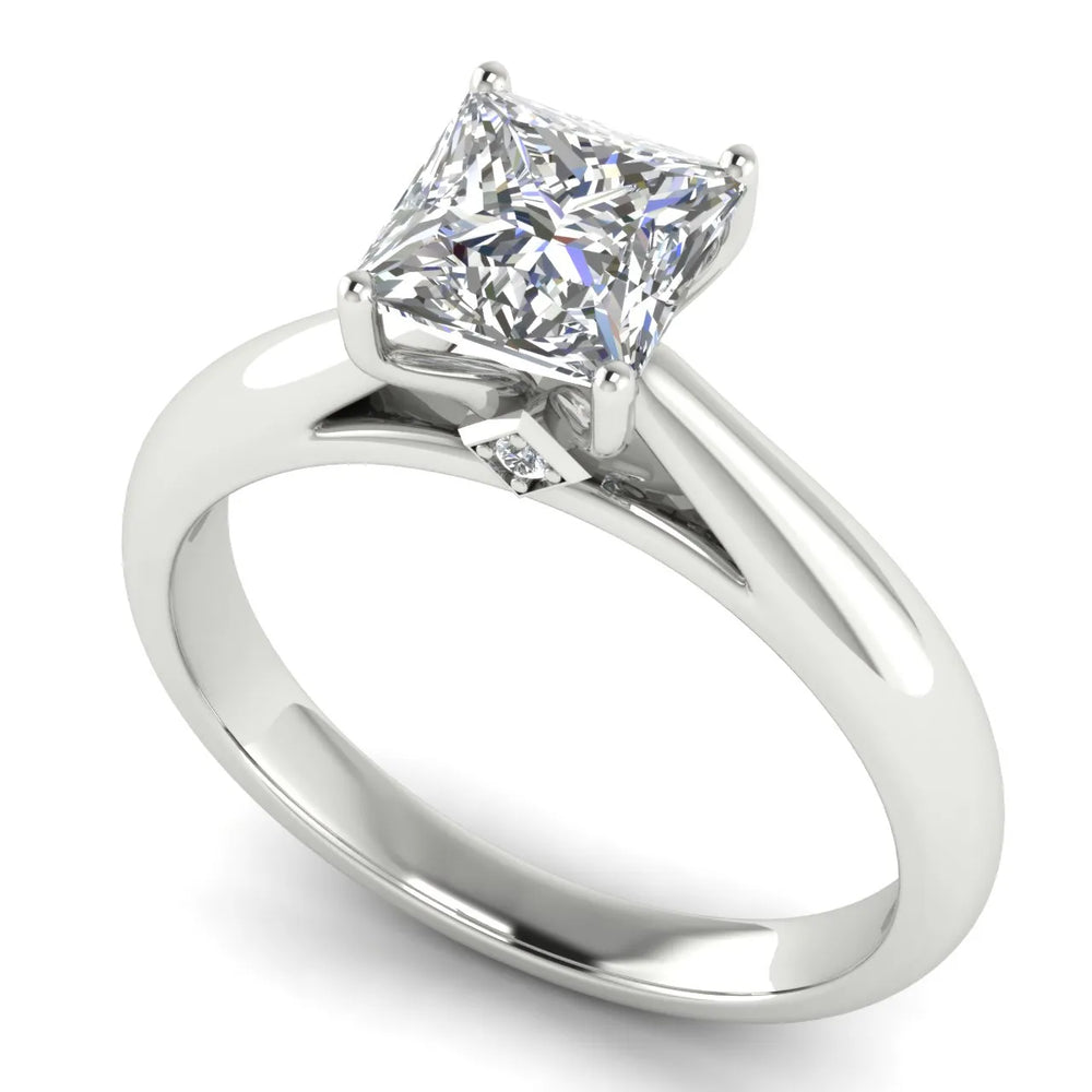 Elegant Solitaire Ring with Tapered