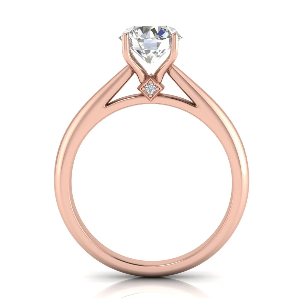 Elegant Solitaire Ring with Tapered