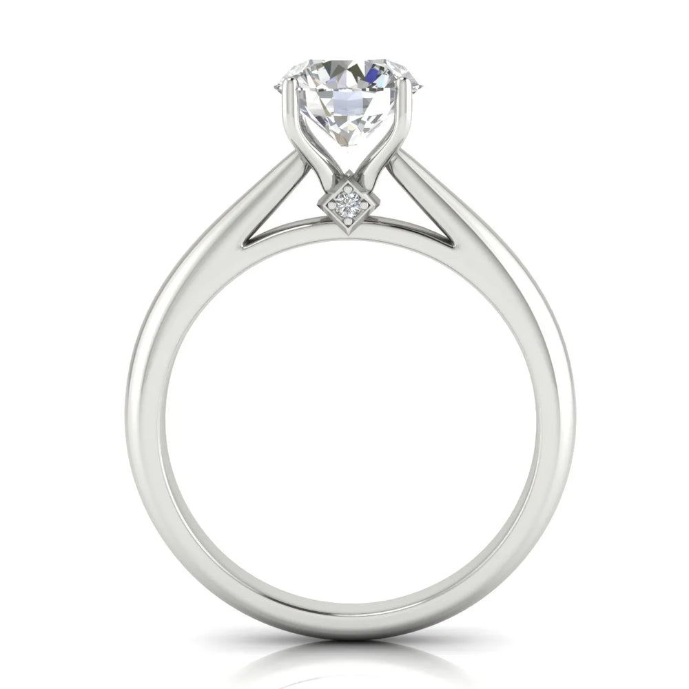Elegant Solitaire Ring with Tapered
