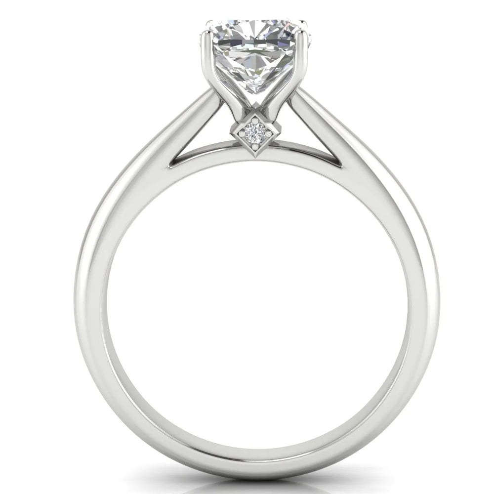 Elegant Solitaire Ring with Tapered