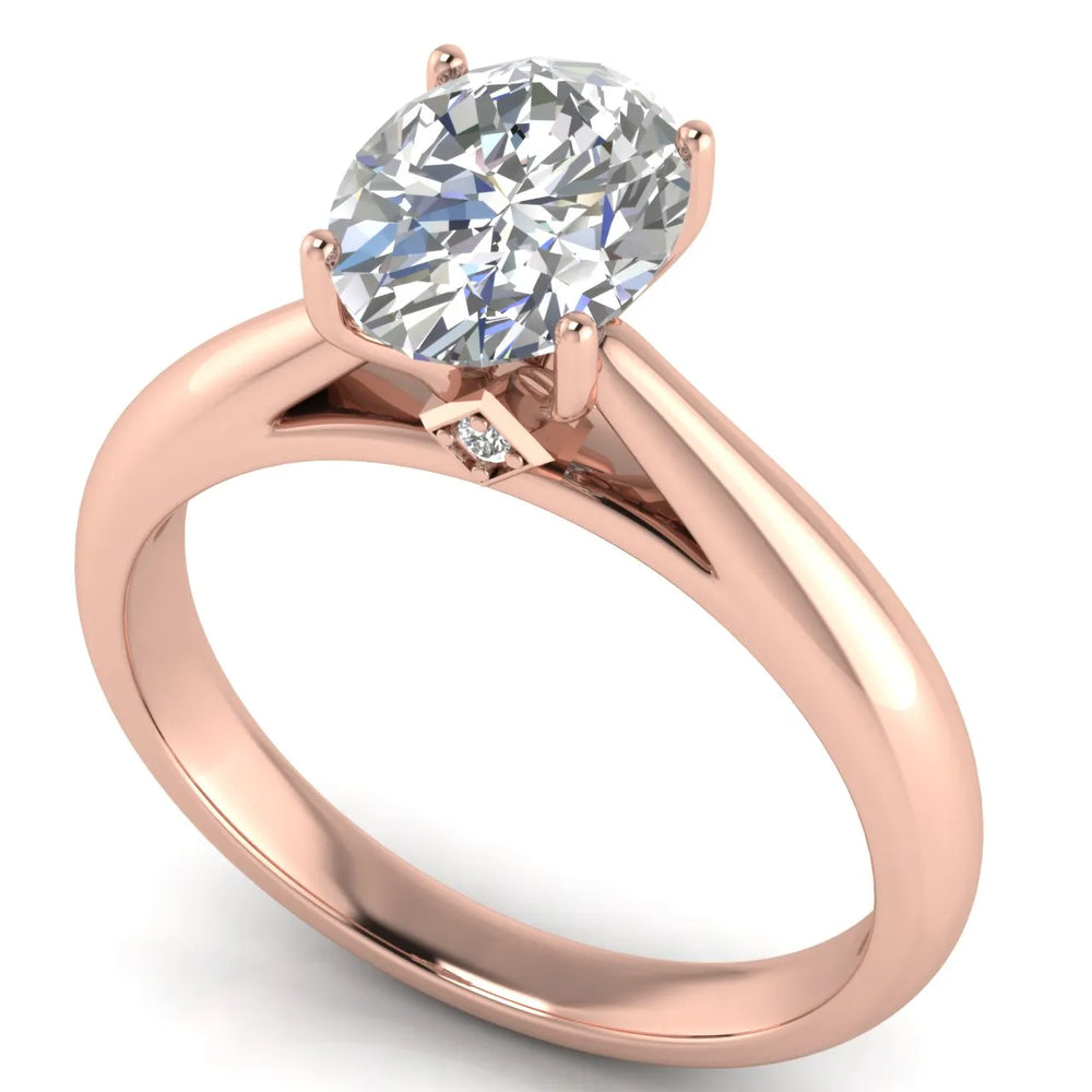 Elegant Solitaire Ring with Tapered
