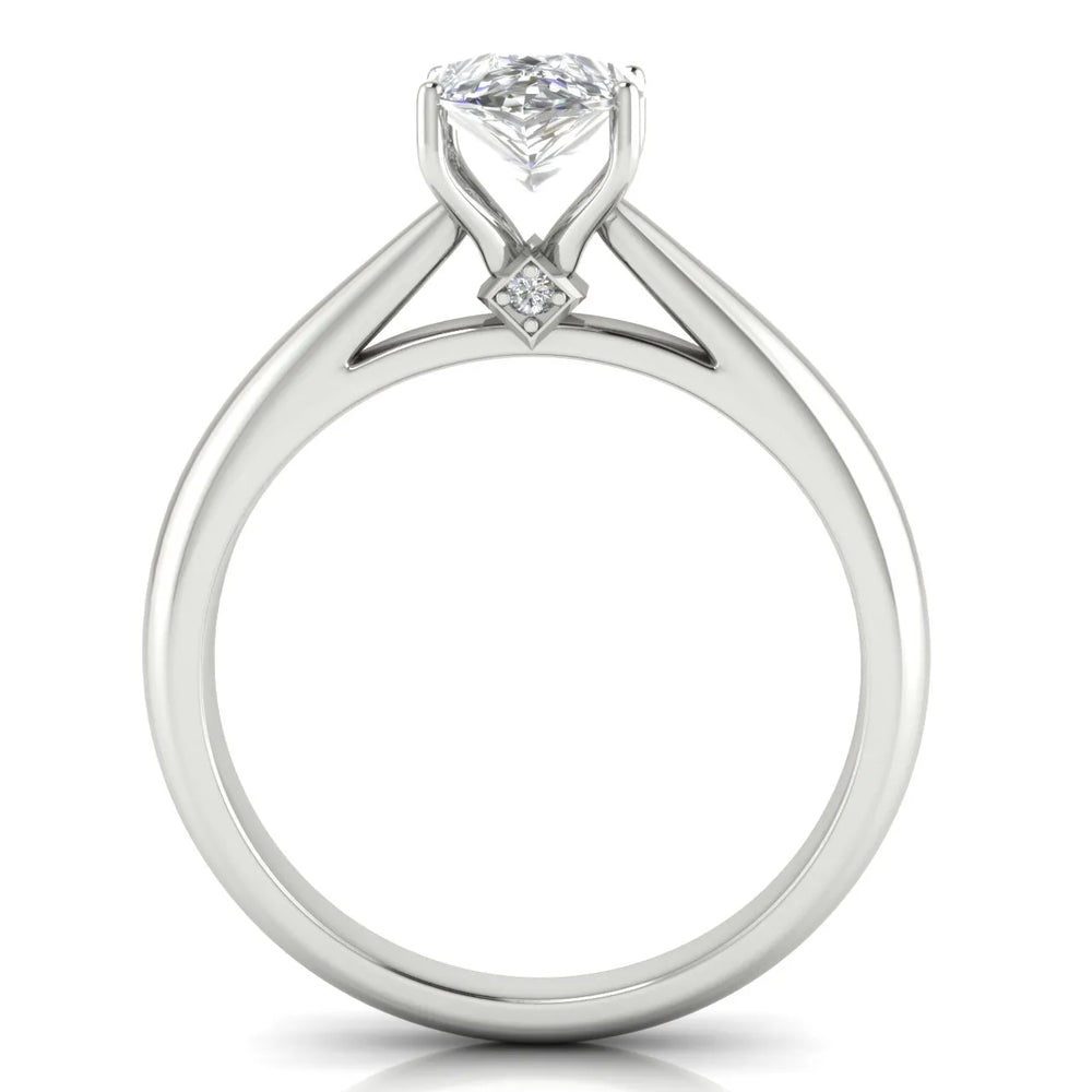 Elegant Solitaire Ring with Tapered