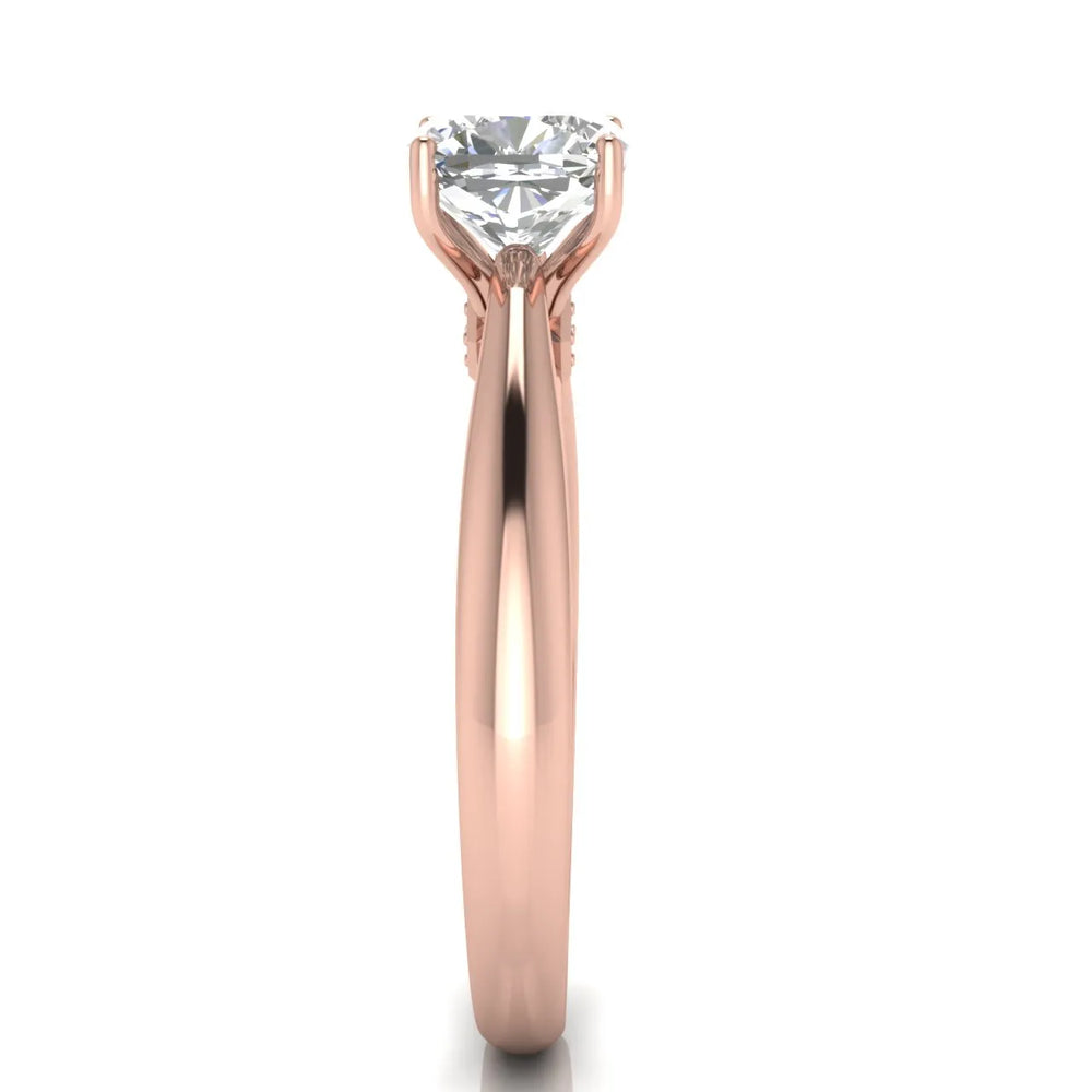 Elegant Solitaire Ring with Tapered