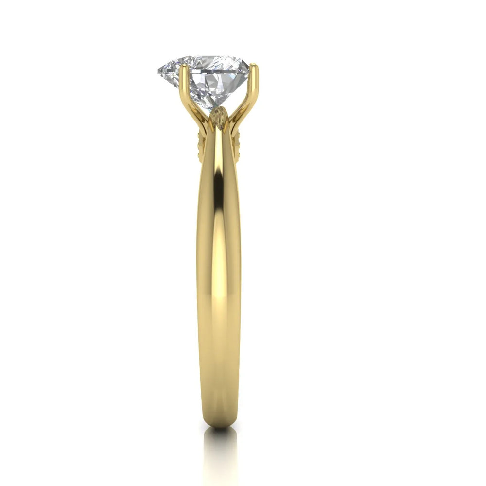 Elegant Solitaire Ring with Tapered