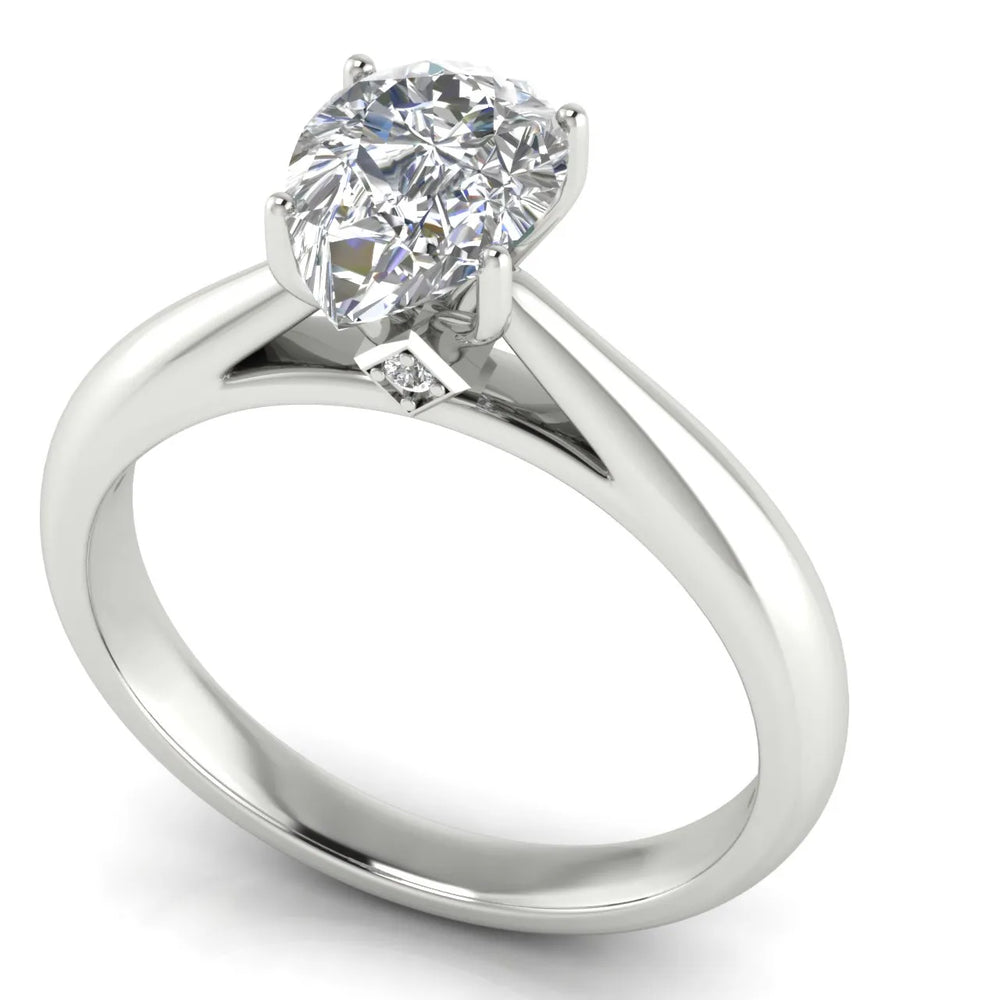 Elegant Solitaire Ring with Tapered