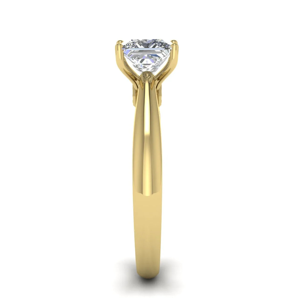 Elegant Solitaire Ring with Tapered