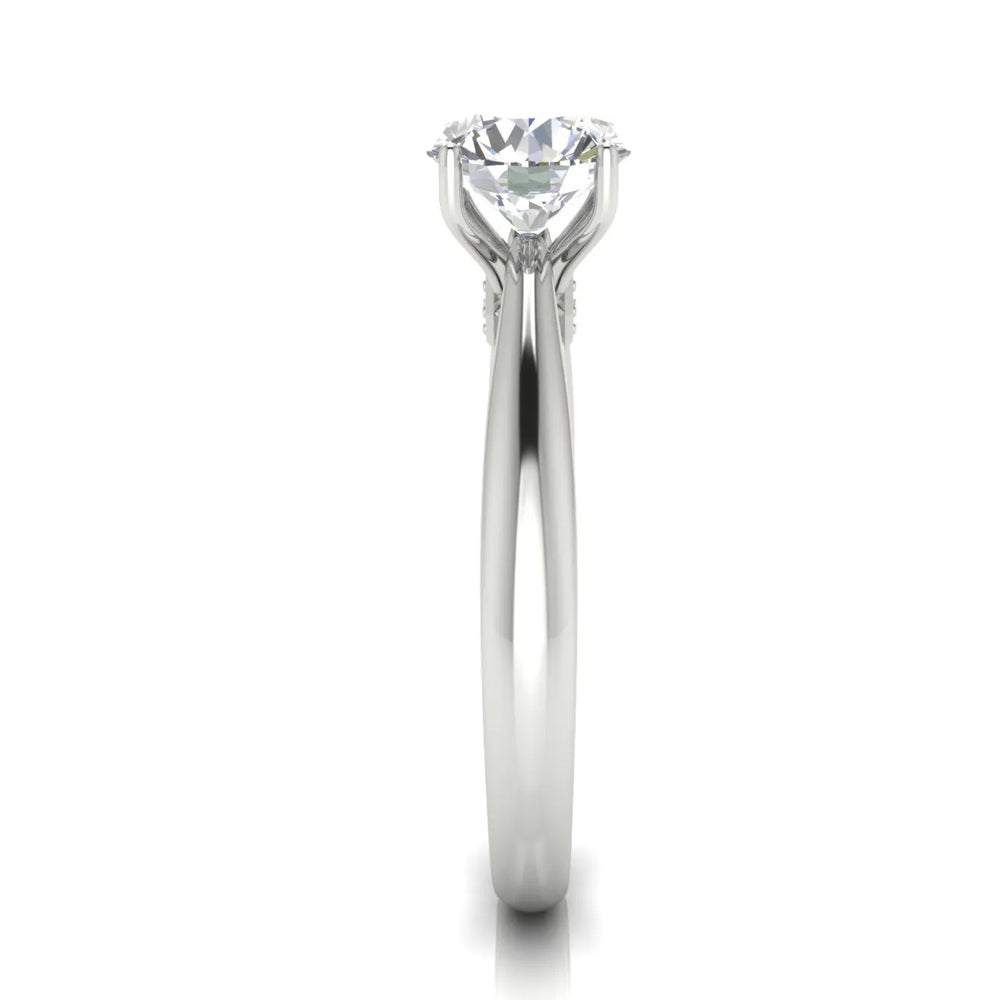 Elegant Solitaire Ring with Tapered