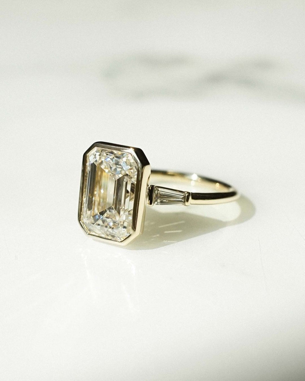 Emerald Cut Labgrown Engagement Ring
