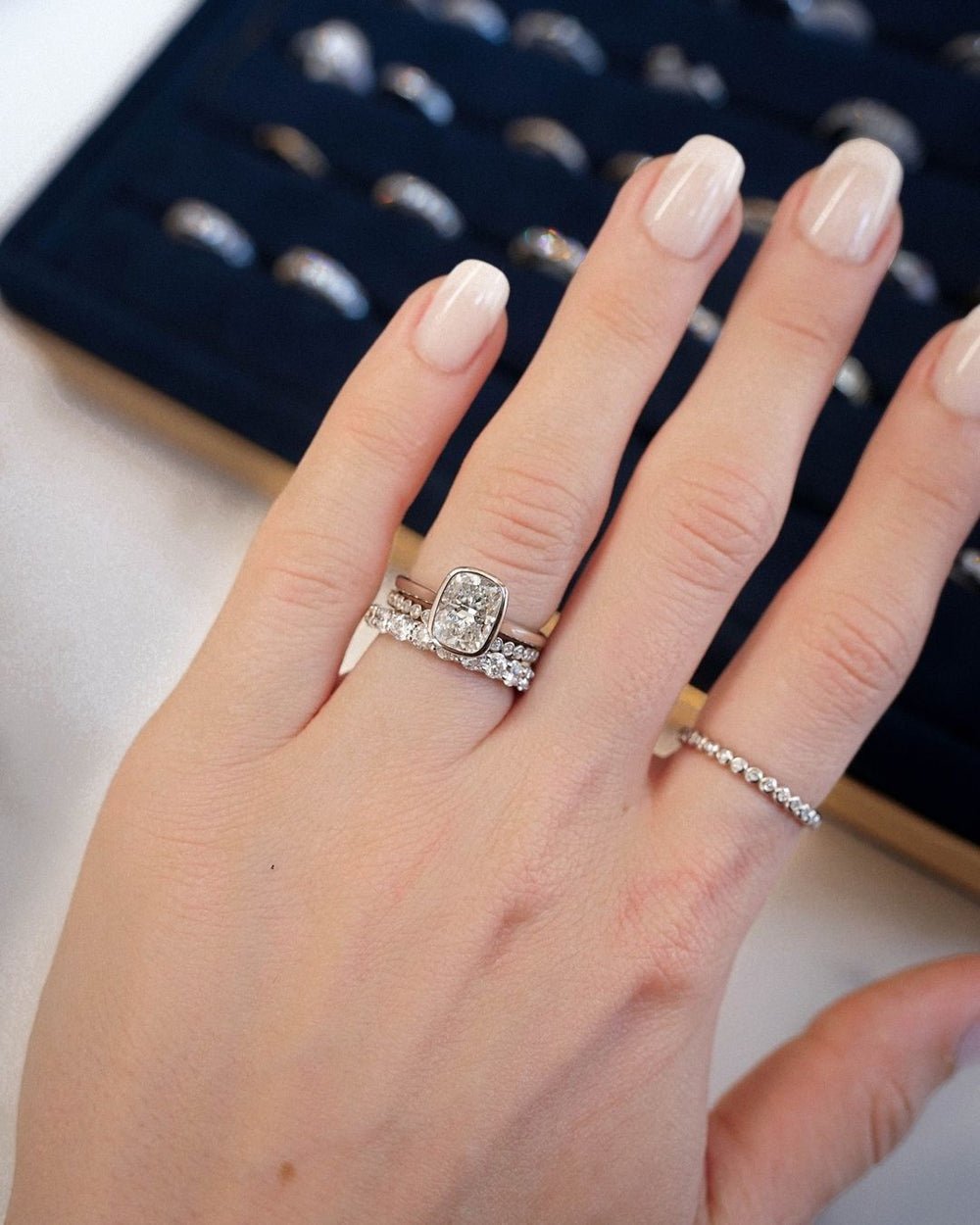 Cushion Cut Labgrown Engagement Ring